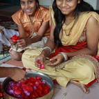 Girls making Petals