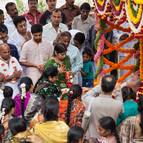 Devotees Thronging to Offer Puspanjali