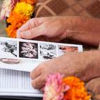 Guru Maharaja Reading the Vyasa Puja Book