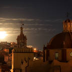 The Moon Setting Over Guanajuato